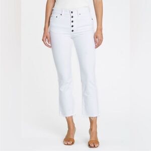 PISTOLA Crop Kick Flare Jeans White Size 26